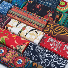 民族风波西米亚面料印花棉麻服装布料复古DIY桌布拼布东南亚