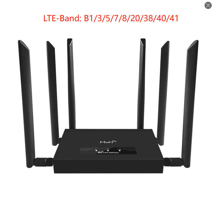 铁盒4G工业级CPE6天线路由器SMA行业wifi6信号强WiFi插卡router欧