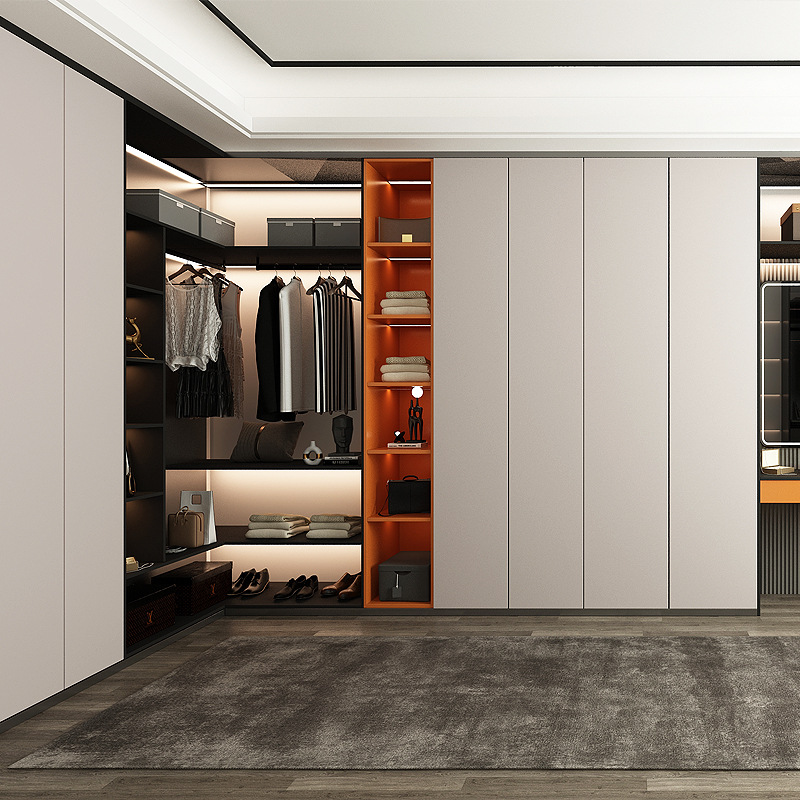 南宁艺宝威尔全屋衣柜轻奢极简整体衣帽间家具肤感工厂店