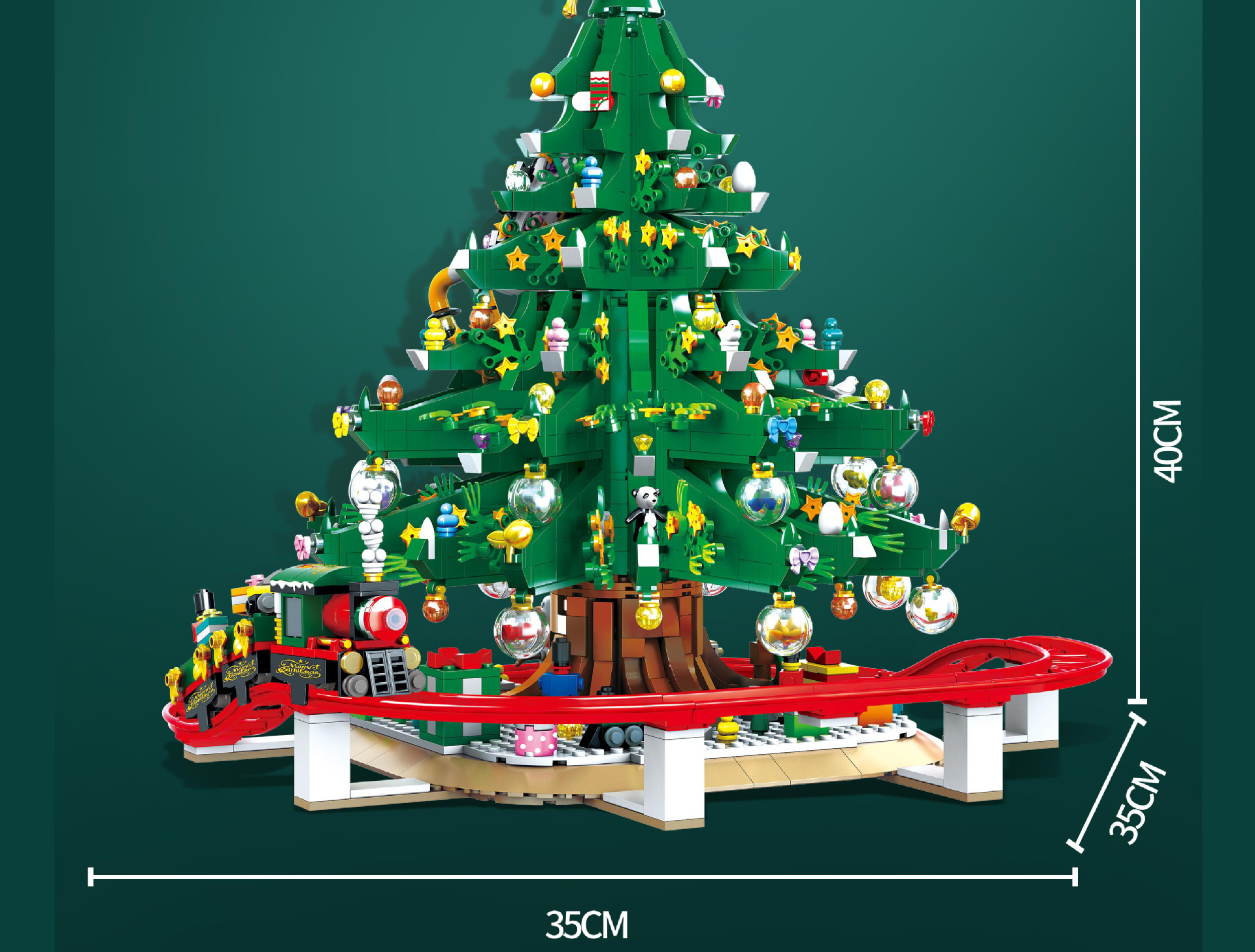 双象88013圣诞树屋场景模型儿童益智拼装拼插小颗粒积木玩具礼物