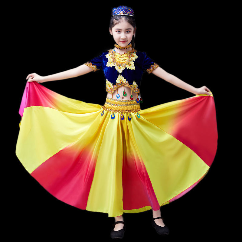 儿童新疆舞舞台妆图片