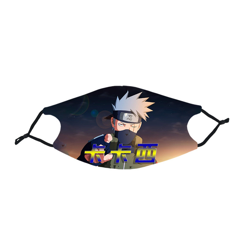 动漫儿童棉布口罩卡卡西火影忍者时尚立体卡通印花跨境出口创意