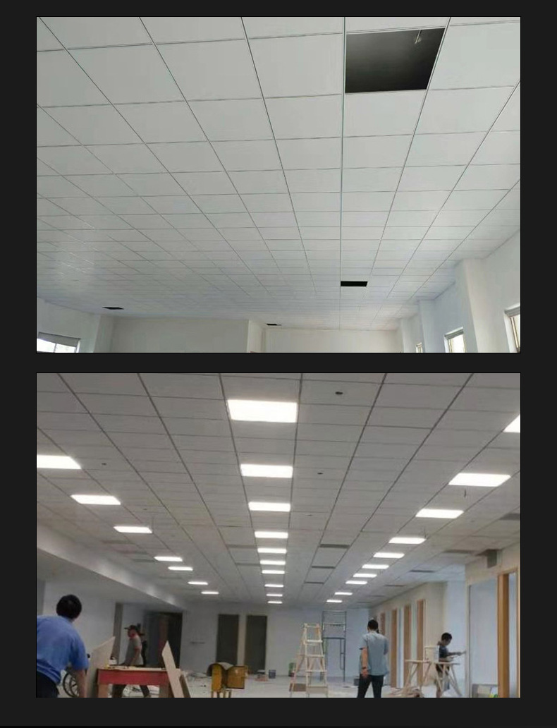 天花吊顶pvc无尘石膏板 三防净化板吊顶覆膜矿棉洁净板pvc无尘板