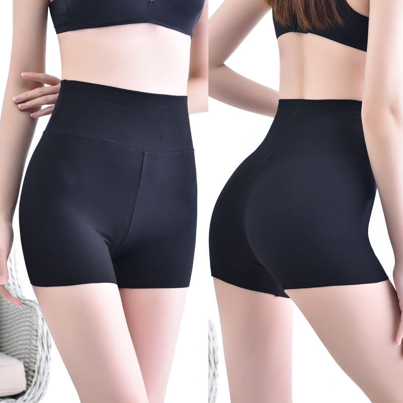 spring and summer thin solid color high waist safety pants high waist shorts anti-wardrobe malfunction pure cotton leggings shorts women‘s safety pants