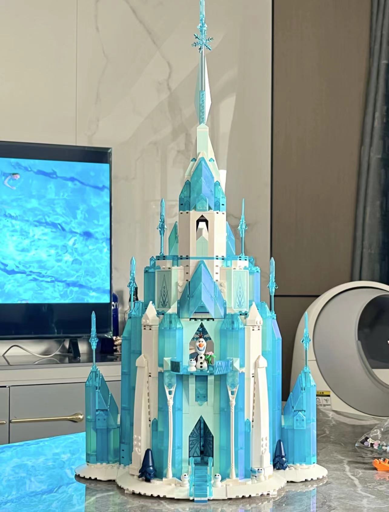 跨境兼容乐高女孩系列冰雪公主冰雪城堡拼装小颗粒积木玩具-阿里巴巴
