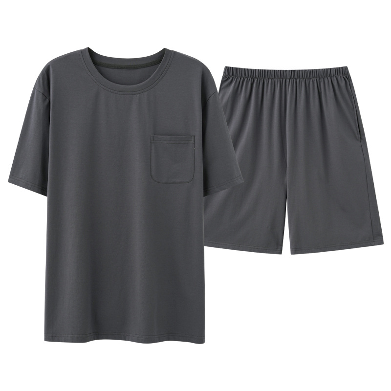 [Soft] Summer Thin Men's Pajamas Modal Cotton Cool Women's Short Sleeve Suit Home Wear Pajamas Men