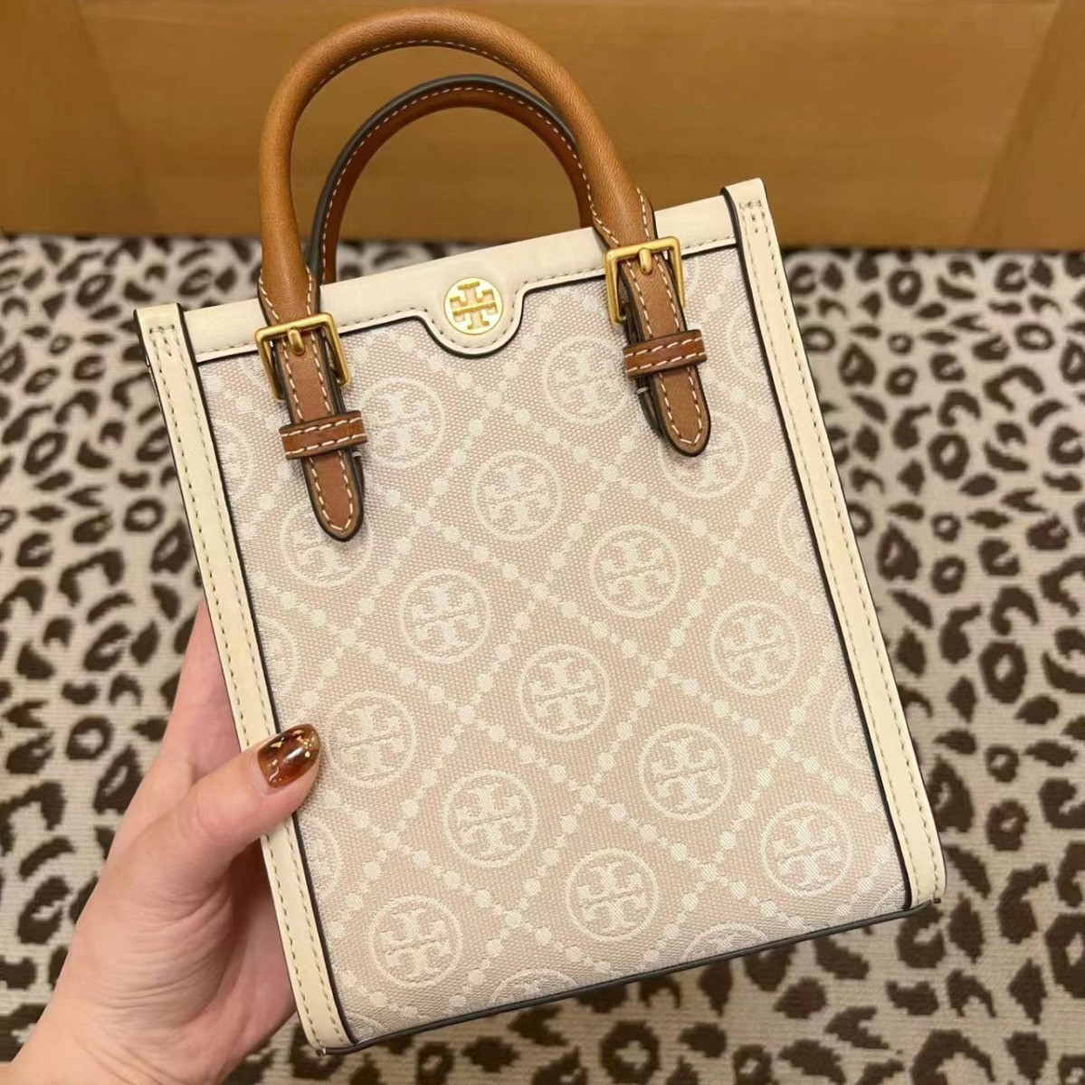 tb包包女2024新款手机包迷你小号手提斜挎女包单肩包经典印花纹包