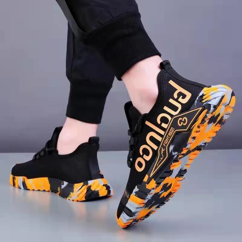 2023 Spring and Autumn New Casual Sneaker Lightweight Fashion Running Shoes Korean Trendy Breathable Flyknit Men's Shoes Wholesale