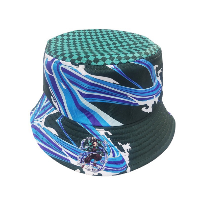 Cross-Border Japanese Anime One Piece Printing Bucket Hat Naruto Men and Women Bucket Hat Dragon Ball Sun Protection Sun Hat