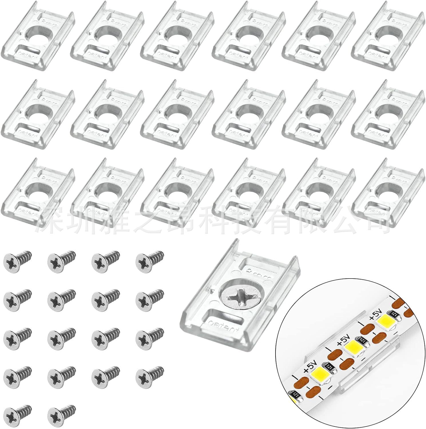 led灯条隐藏式固定卡子8mm 10mm固定夹smd/cob裸板滴胶灯带-阿里巴巴