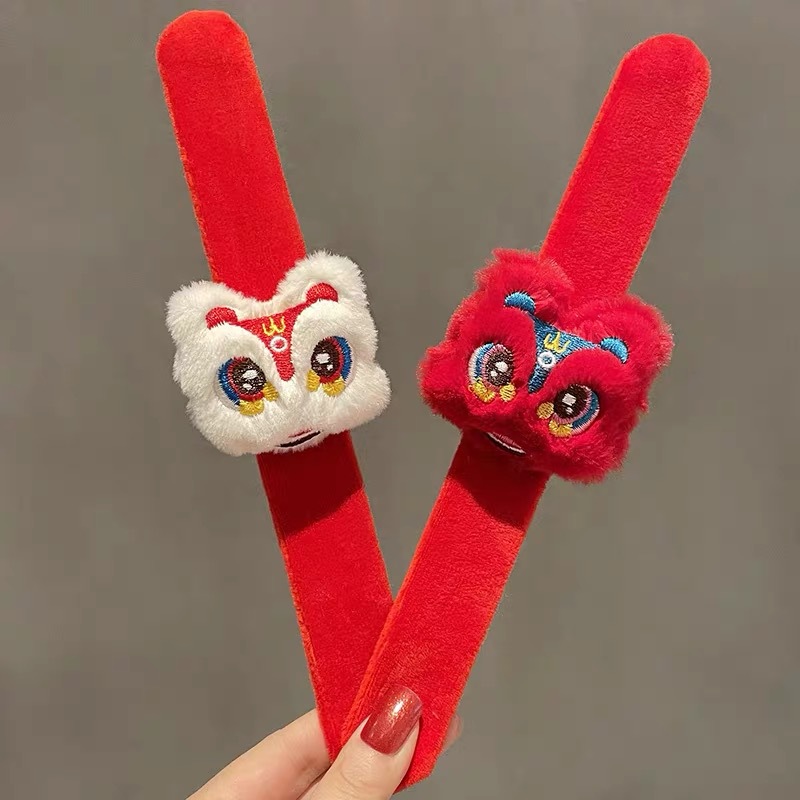 New Year Xingshi Ring Pop Children's Bracelet Cartoon Doll Headdress Slap Bracelet Hair Accessories Store Celebration Gift Wrist