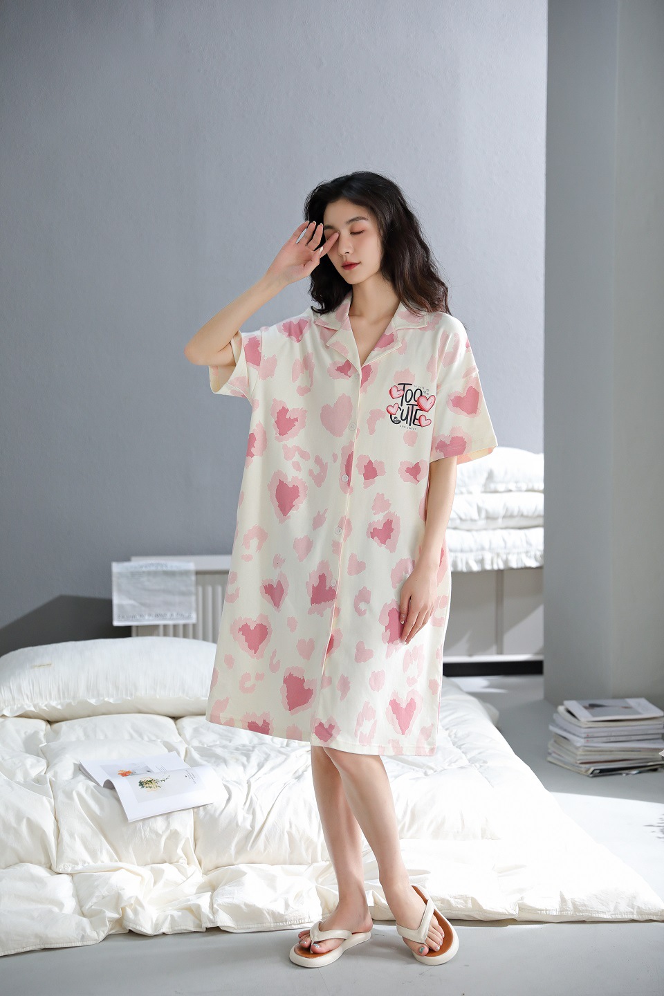 High Quality Nightdress for Women Summer 2023 New Pure Cotton Pajamas Women's Short Sleeve Cotton Summer Home Wear Long