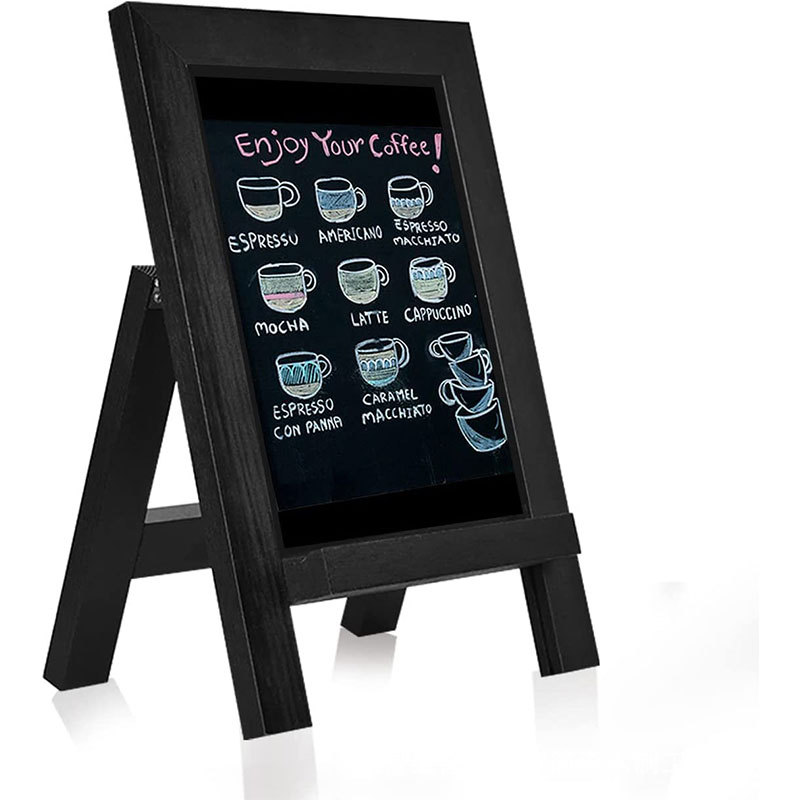 复古风木质磁性黑板 桌面支架a型留言板 餐厅咖啡厅小黑板批发