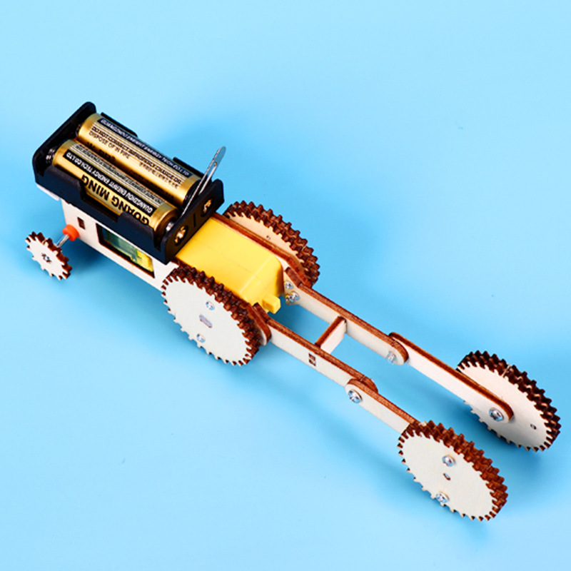 科技小制作手工齿轮往返车小学生diy模型stem科学实验玩具