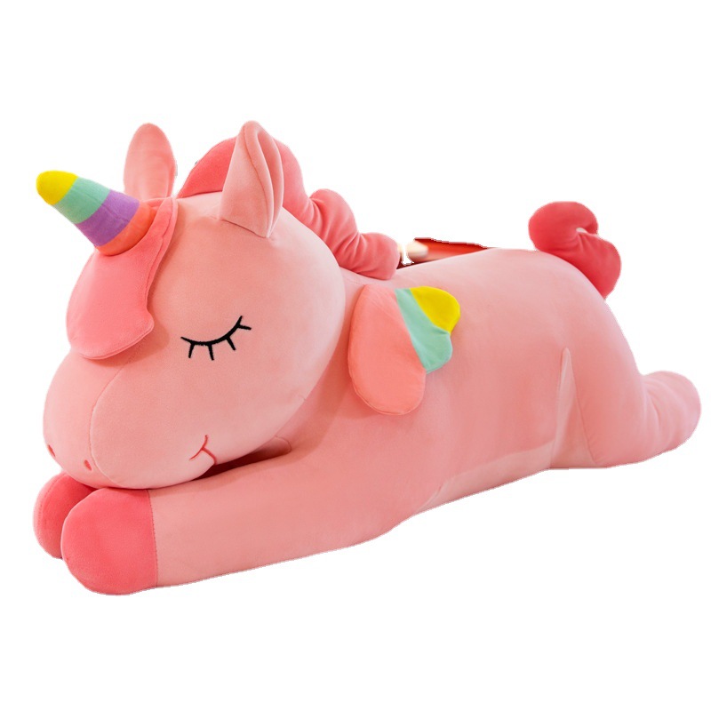 Cross-Border Unicorn Plush Toys Large Doll Pillow Angel Pony Doll Children's Toys Wholesale plus Logo