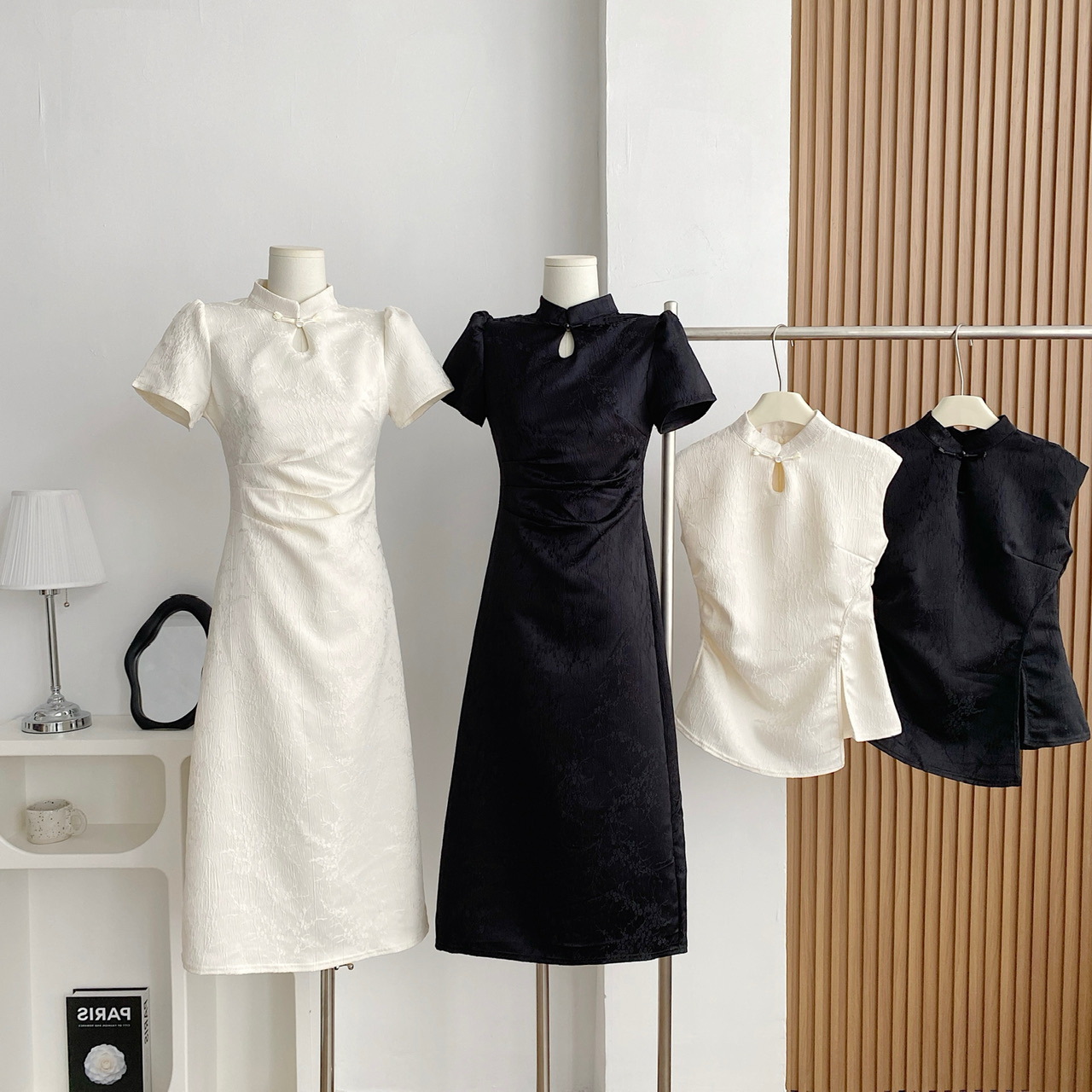 重工提花新款名媛韩版气质旗袍裙女夏季新款国风改良新中式连衣裙