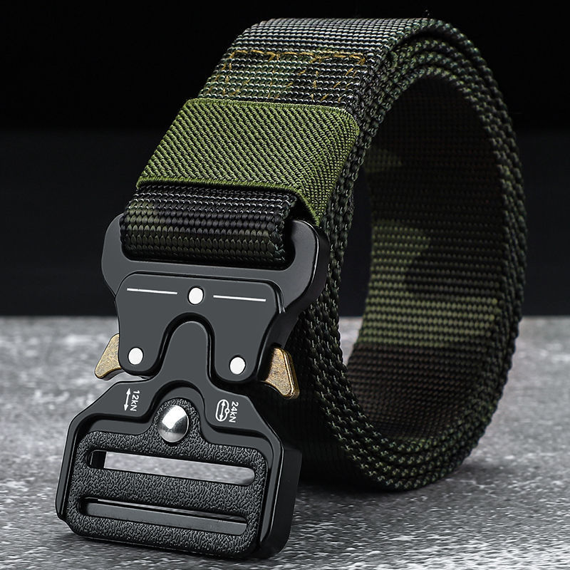 Cobra Tactical Belt for Men and Women Canvas Nylon Belt Special Forces Outdoor Multi-Functional Military Training Camouflage Pants Belt