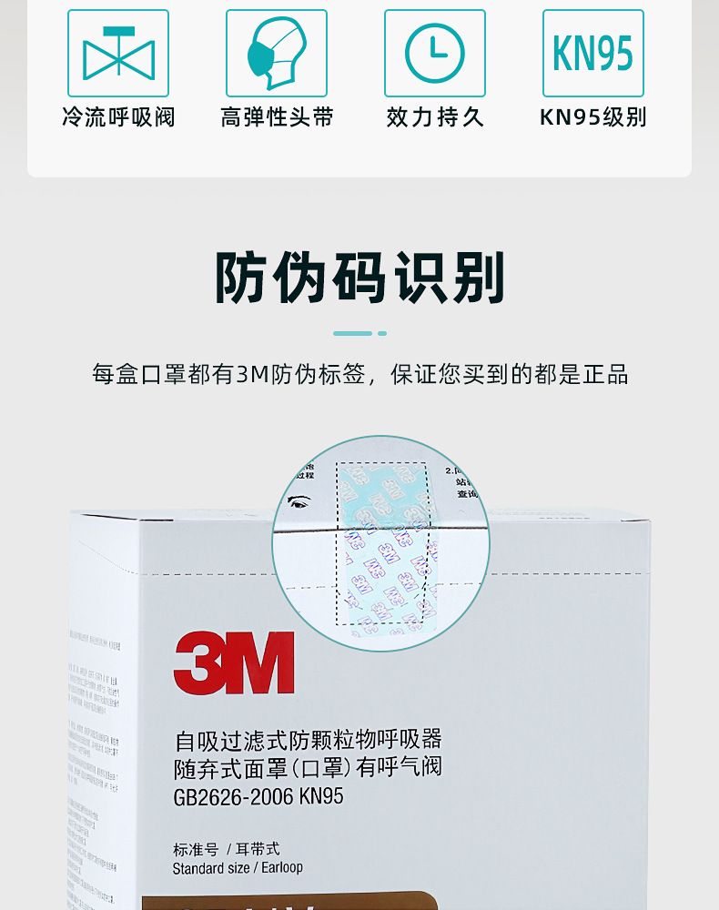 3m9541v/9542v活性炭kn95防尘防雾霾甲醛颗粒物呼吸防护口罩