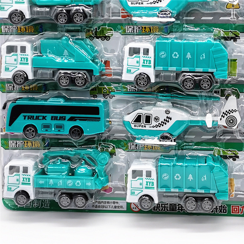 v001a城市环卫者回力玩具 12起回力车玩具批发学校周边热卖玩具