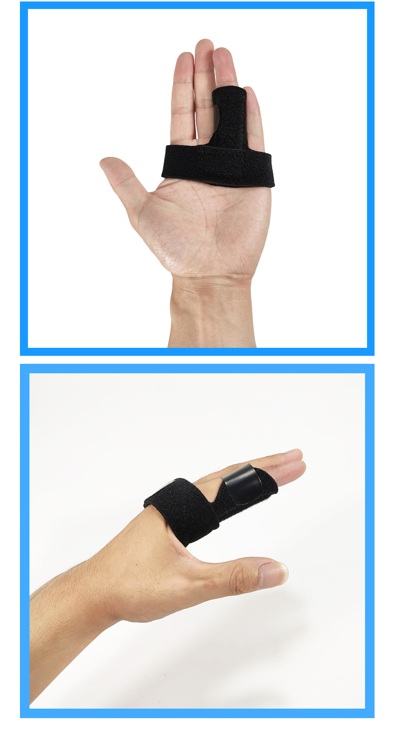亚马逊大拇指护手指 运动篮球防护钢板固定夹板腱鞘手指保护套