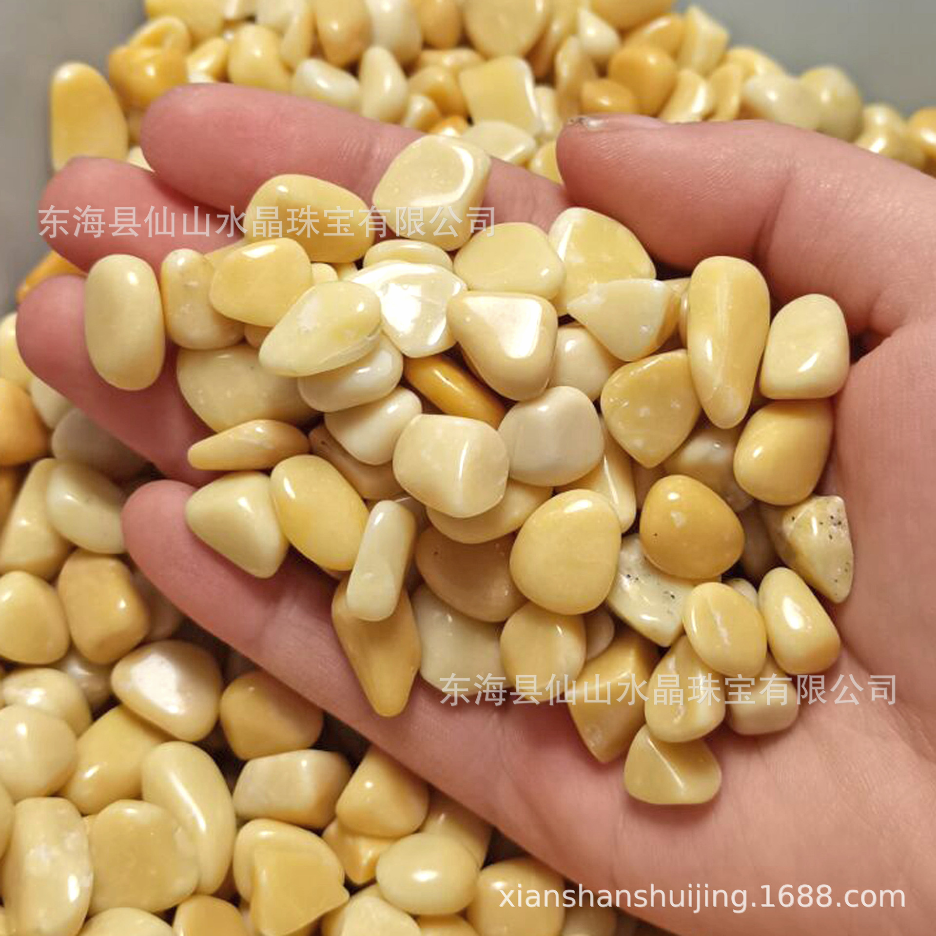 100克黄东陵玉碎石鱼缸盆景石