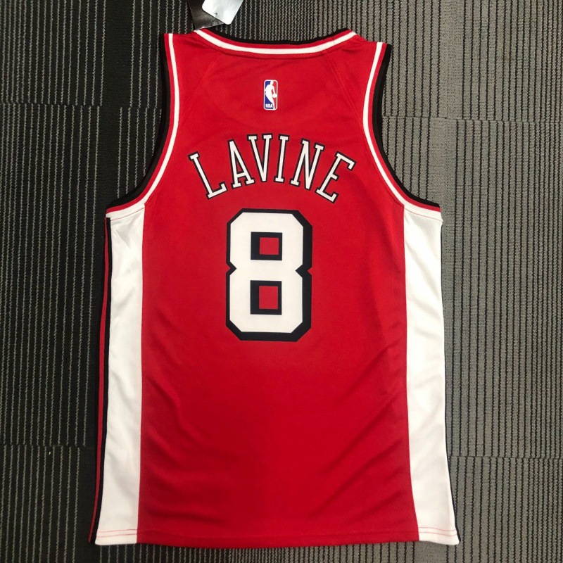 nba球衣22赛季bulls城市版 8号拉文篮球服潮流跨境一件代发