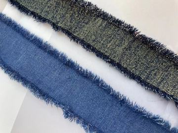 牛仔布织带布条百搭毛边织带花边毛边牛仔织带