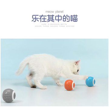 新款宠物智能电动引力球滚滚球逗猫球猫咪玩具自动自嗨解闷用品