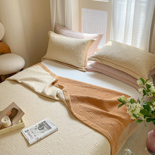 床盖一面宝宝绒一面天丝两面可用四季款榻榻米夹棉炕床单大牌纯色