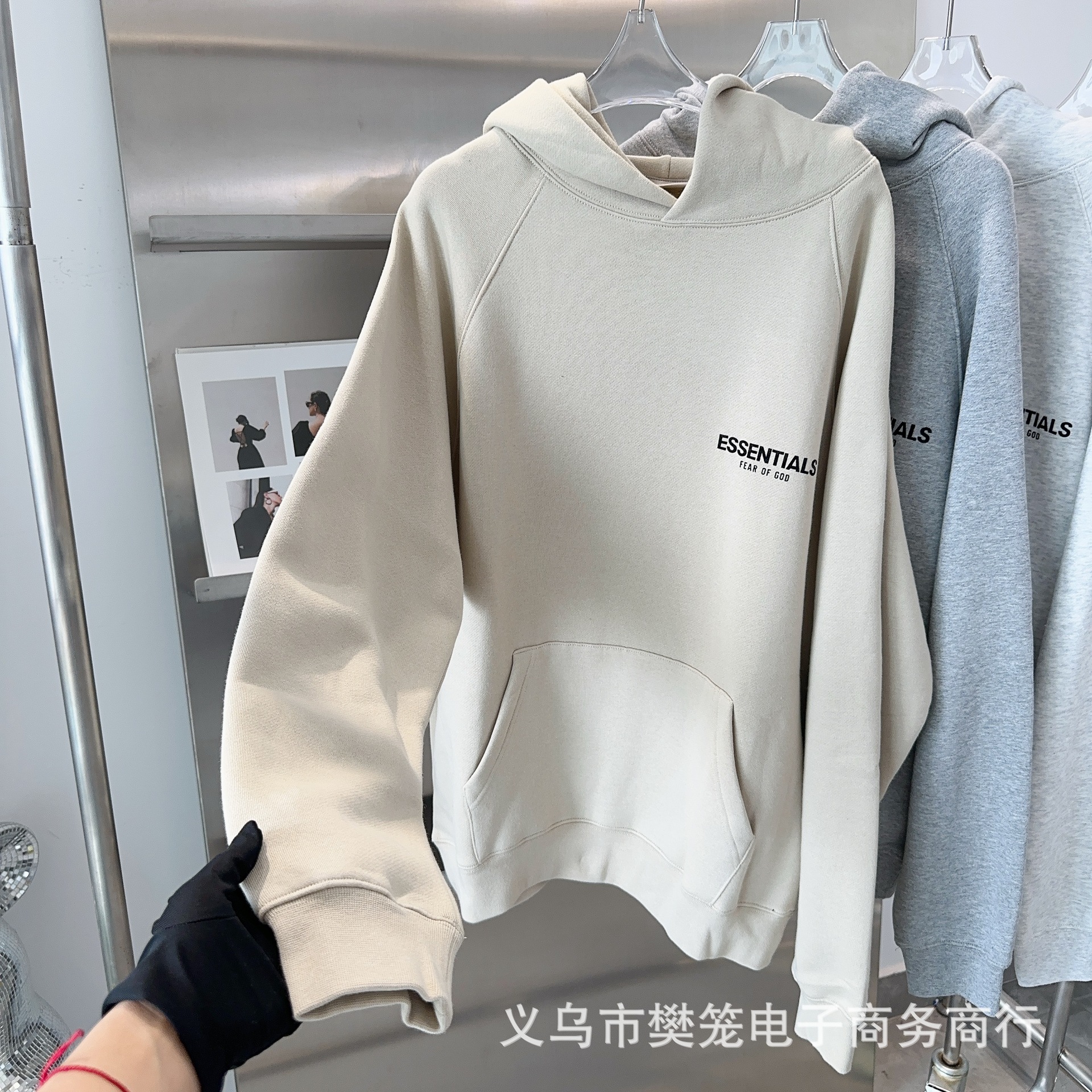 fog fe of god复线essentials美式潮牌秋冬加绒情侣连帽卫衣男女