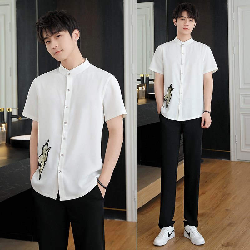 男款养生会所工作服衬衣沐足桑拿技师按摩制服洗浴足浴足疗3026