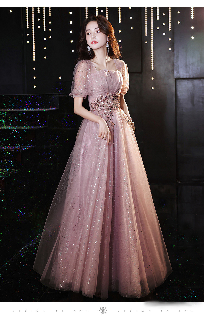 高端晚礼服女宴会气质轻奢小众高级感年会艺考主持公主裙加工定制