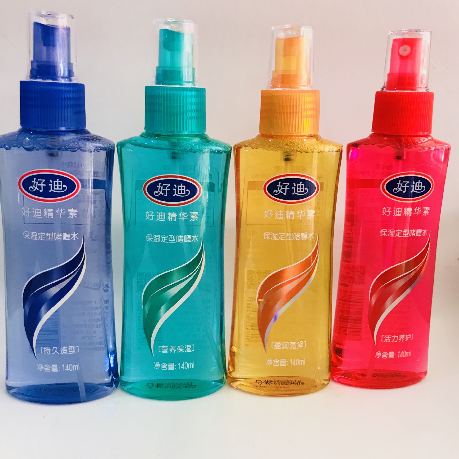 批发好迪啫喱水140ml定型啫喱水保湿四款发胶喷雾摩丝一箱72瓶