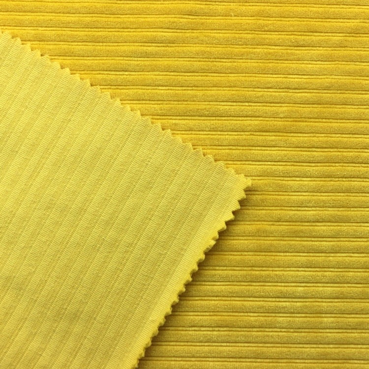 涤氨纶7x2抽条天鹅绒弹力坑条灯芯绒布横抽条仿棉绒天鹅绒布面料