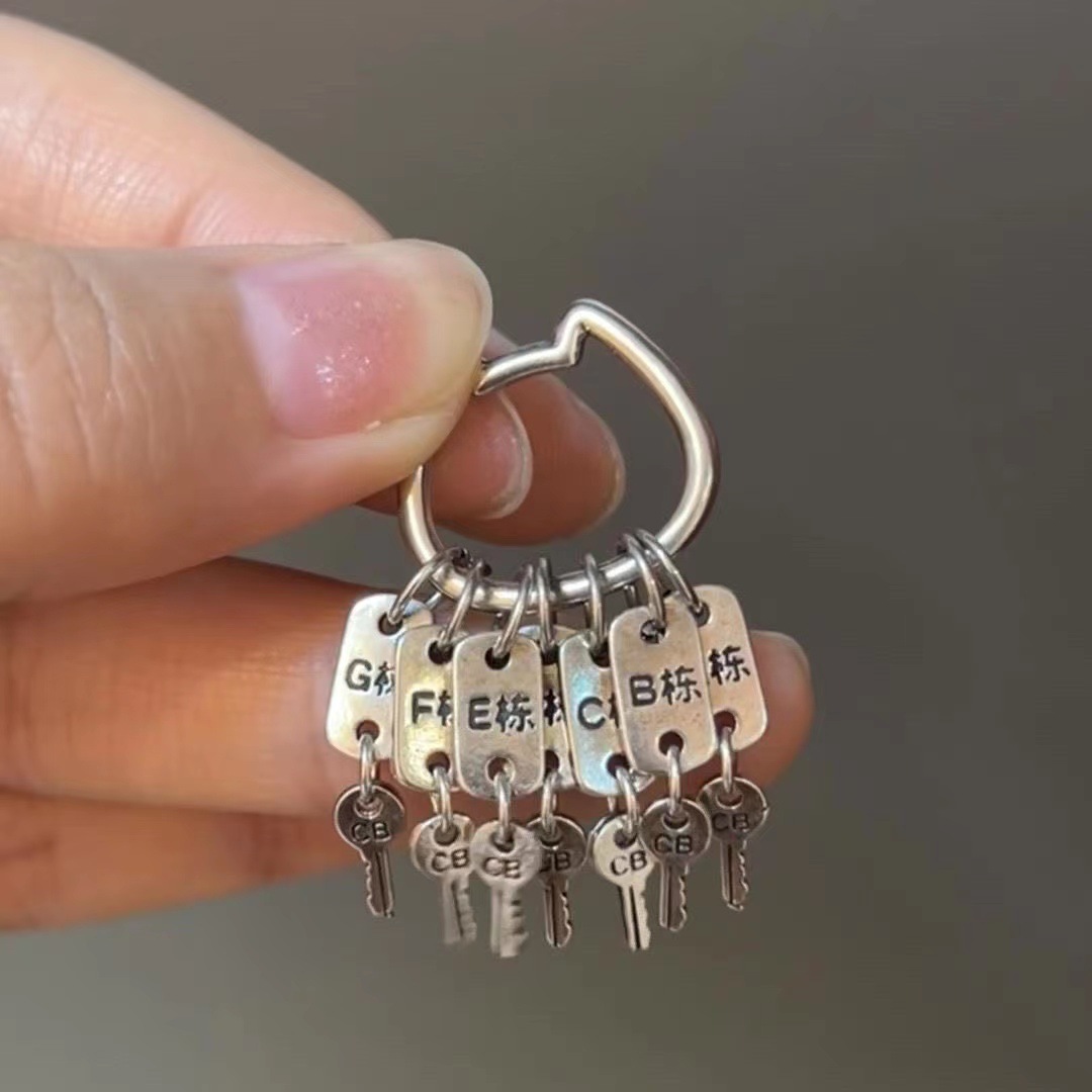 小红书同款包租婆钥匙串吊坠个旧复古小众设计挂件配饰-阿里巴巴