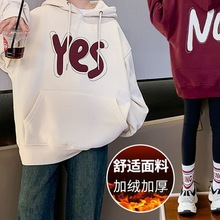 女大童卫衣秋款2023女童秋装新款秋衣服儿童加绒加厚连帽上衣潮