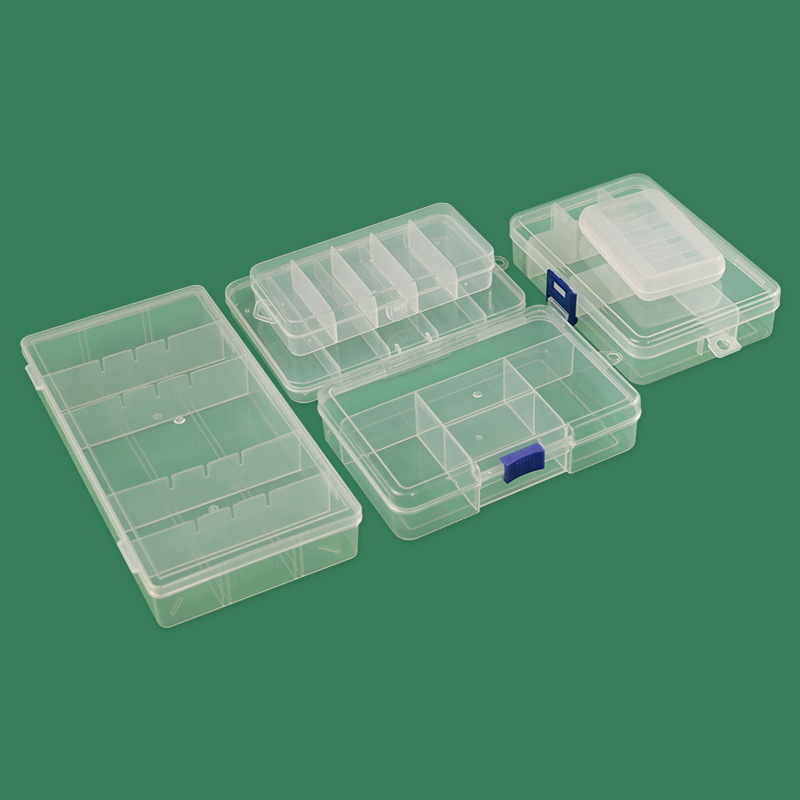 5格固定可拆塑料收纳盒子透明带盖饰品文具玩具盒五金渔具包装盒