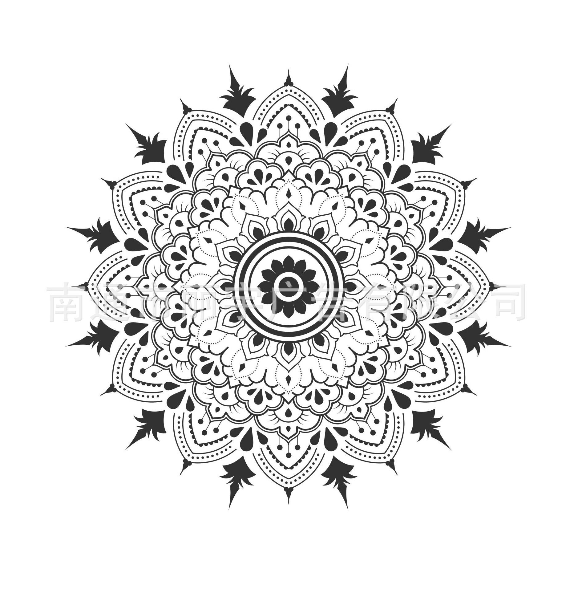 曼陀罗莲花图案自粘可移除pvc贴纸 墙贴 窗贴 亚马逊热卖 xd1974k