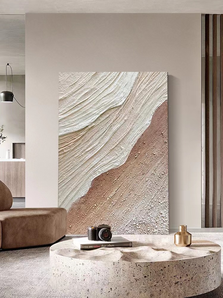 现代简约手绘沙发背景墙装饰画玄关走廊卧室抽象布艺样板间挂画