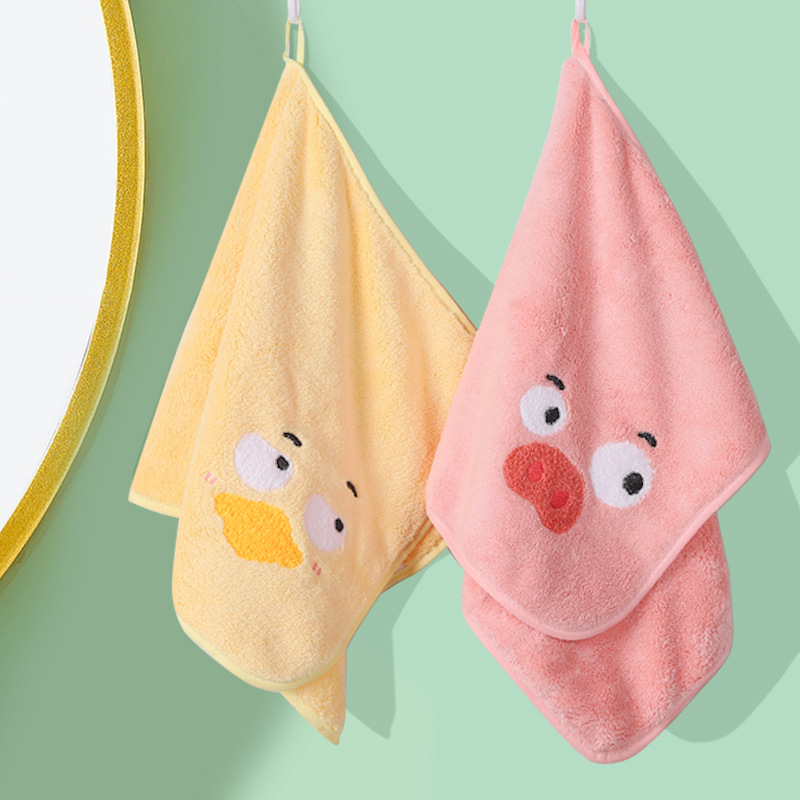 卡通纯棉毛巾擦脸巾可爱动物刺绣毛巾吸水透气成人面巾居家洗脸巾