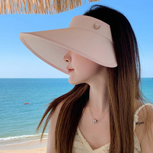 空顶帽女韩版新款好品质大檐遮阳帽户外防晒防紫外线冰丝太阳帽子
