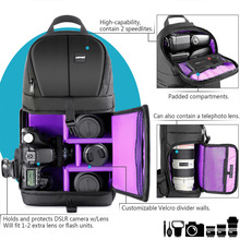 轻巧大容量相机包携带式背包单反相机包 紫/橙/绿色 NW-XJB02S