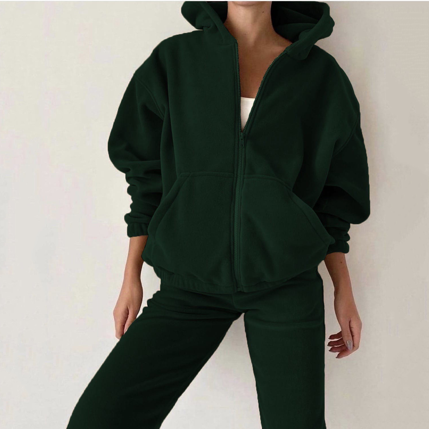 European and American Independent Station Amazon EBay Autumn and Winter Foreign Trade Women's New Fashion Sports and Leisure Sweater Suit