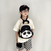 创意可拆卸儿童双肩包可爱熊猫猫头鹰造型配饰包幼儿园宝宝书包