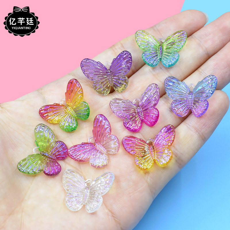 Resin Accessories Gradient Color Butterfly DIY Cream Glue Epoxy Phone Case Stationery Box Headwear Manicure Hairpin Material