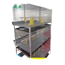 厂家直供外贸出口标准生产肉鸡笼三层两门立体式鸡笼 鸡笼子配件
