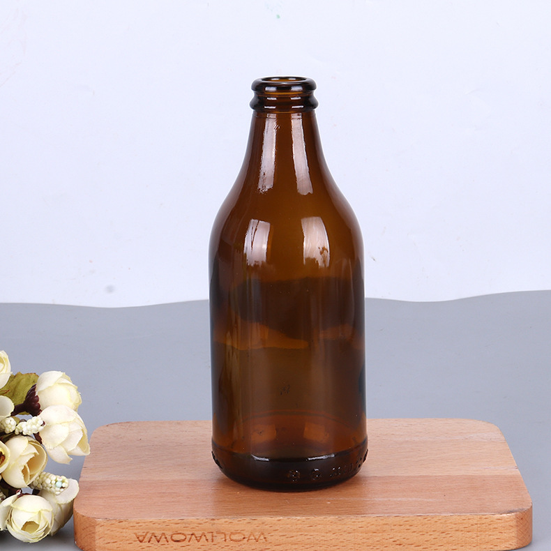新款棕色啤酒瓶 330ml透明瓶抗压汽水瓶饮料瓶500ml 玻璃瓶可定制
