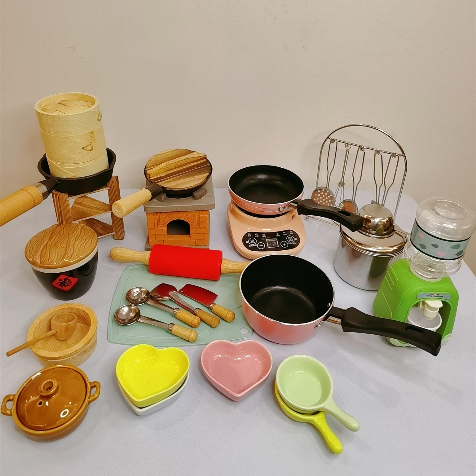 网红迷你厨房真煮真吃儿童过家家全套厨具创意劳动课亲子互动礼物