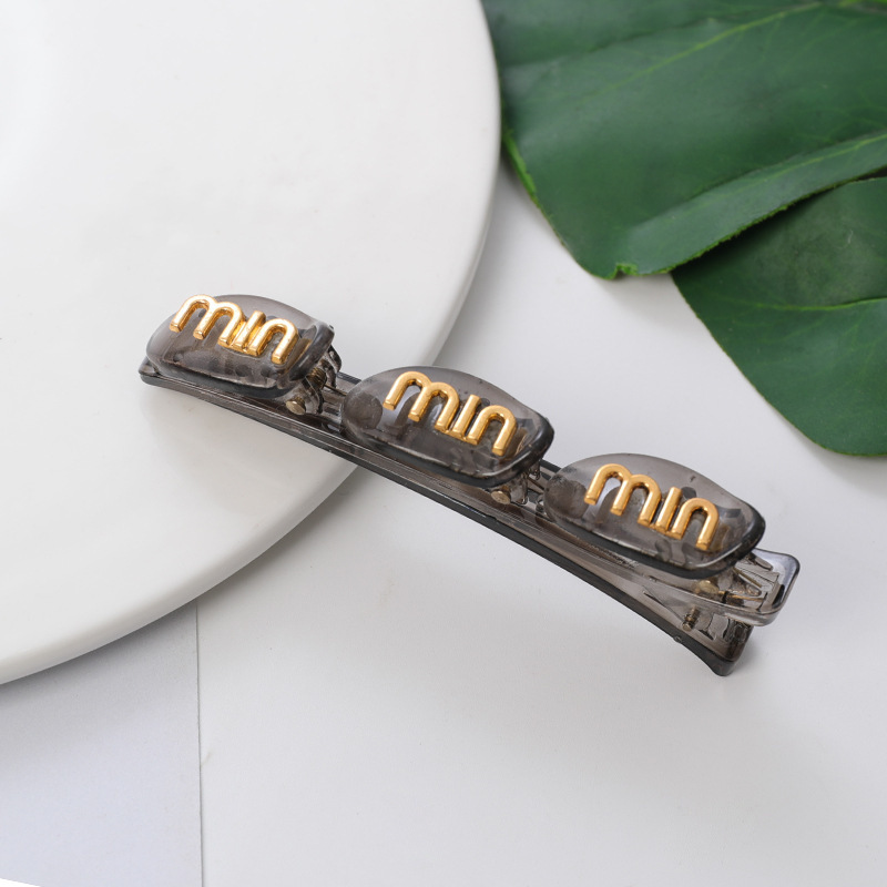 Hairpin Eight-Character Bangs Texture Braided Hair Gap Former Red 2023 New High-End Letter Forehead Side Word Duckbill Clip