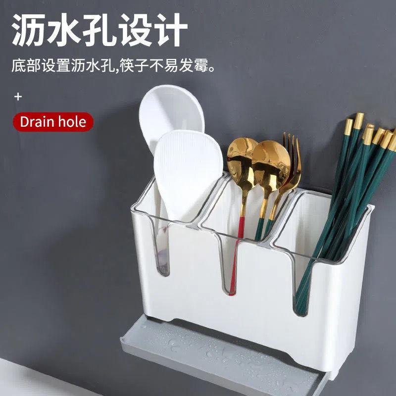 New Wall Hanging Chopsticks Cage Storage Chopsticks Combination Chopsticks Box Chopstick Canister Chopsticks Holder Multifunctional Chopsticks Storage Container 0588